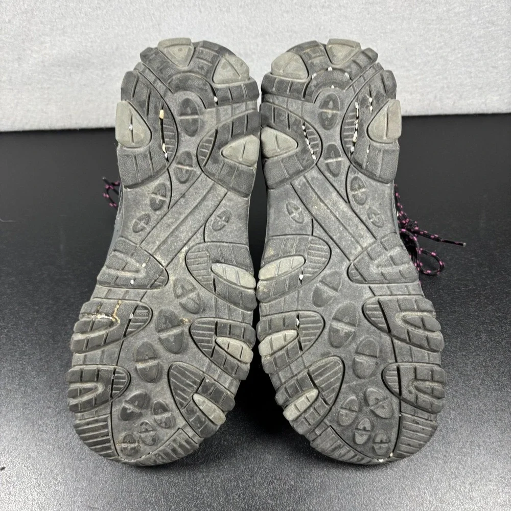 Merrell Kids Girls Moab 3 Mid Waterproof Hiking Boots Size 5W Wide Gray Pink